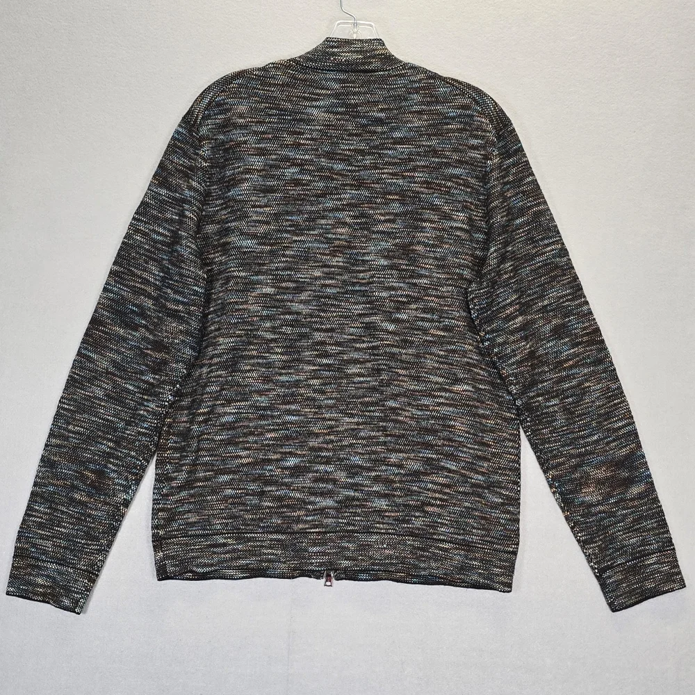 John Varvatos Collection Men's Sylvan Baseball Jacket Space Dyed Blue Topaz M - Picture 7 of 16